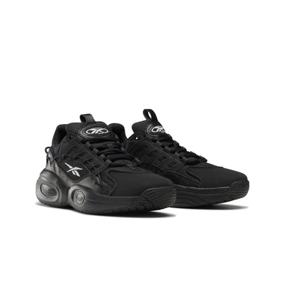 Reebok Unisex-Adult Solution Mid Basketball Shoe 12 Women/10.5 Men Black/Silver Metallic