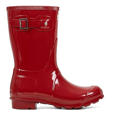 Hunter Women's Original Short Gloss Rain Boots, Military Red, 11