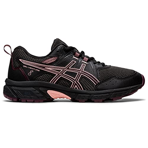 ASICS Kid's Gel-Venture 8 Grade School Running Shoes, 1.5, Black/DEEP Mars