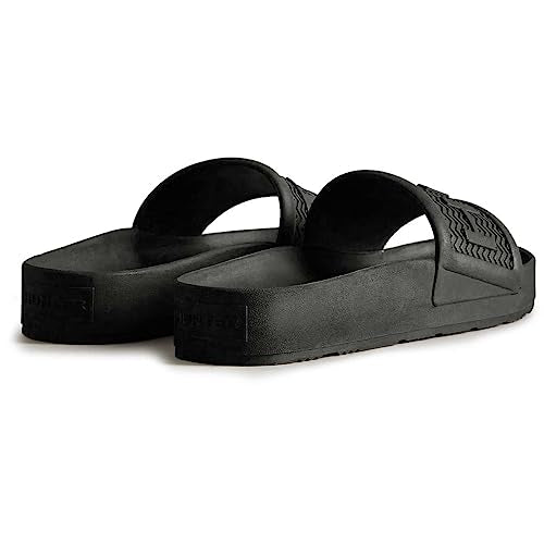 Hunter Bloom Algae Foam Slide Slippers for Men - Synthetic Lining, Slip-On Style, and Open Round Toe Black 11 M