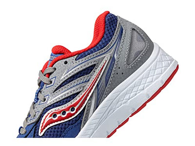 Saucony Cohesion 14 Lace to Toe Running Shoe, Navy/RED, 6 US Unisex Big Kid