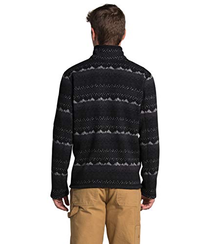 THE NORTH FACE Men's Gordon Lyons ¼ Zip Pullover, TNF Black Landscape Print, X-Large