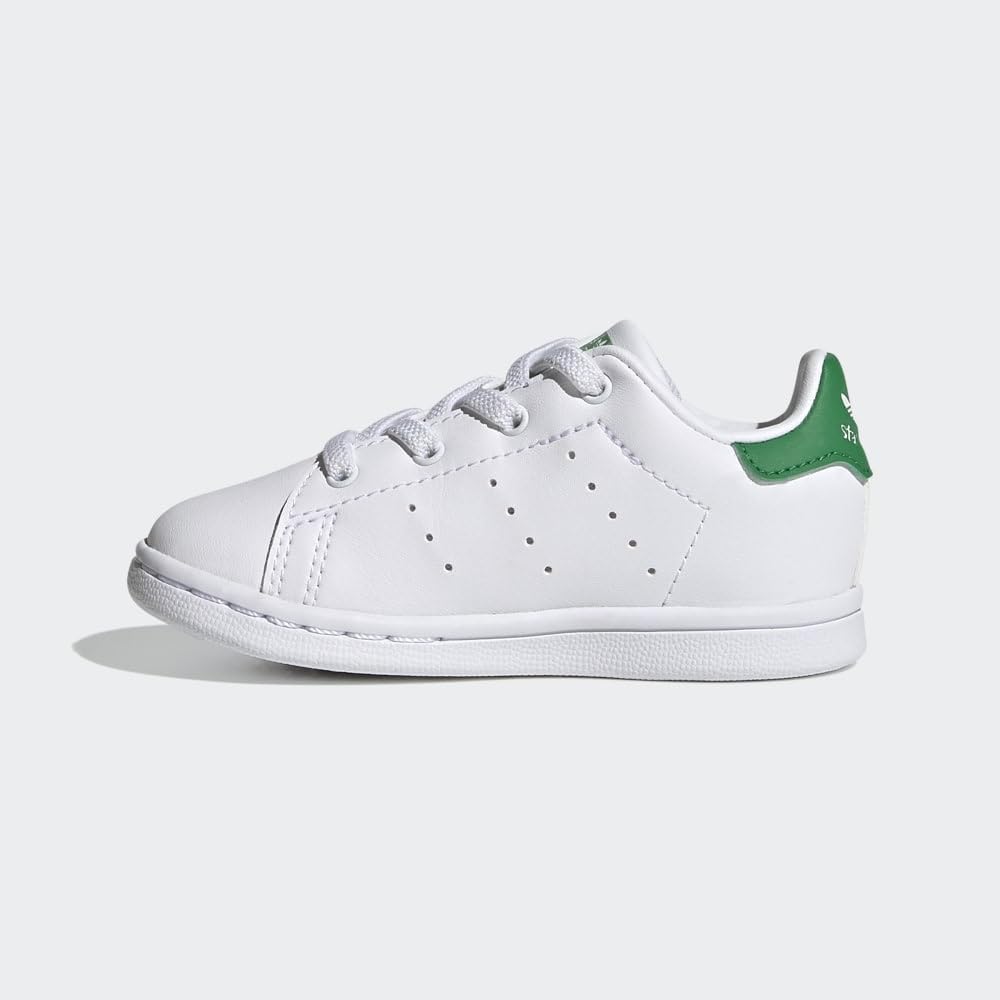 adidas Stan Smith (End Plastic Waste) Sneaker, Core White/White/Green, 1 US Unisex Little Kid