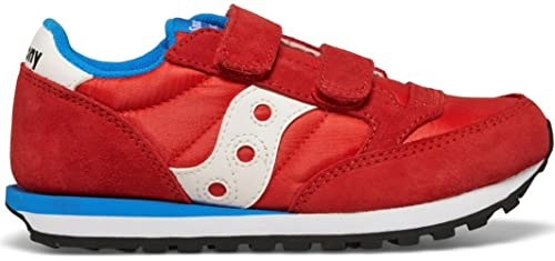 Saucony Jazz Double Hook & Loop Sneaker, RED/Blue, 12.5 US Unisex Little Kid