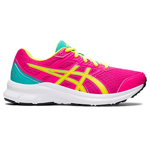 ASICS Kid's JOLT 3 Grade School Running Shoes, 1.5, Pink GLO/Sour Yuzu