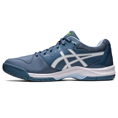 ASICS Men's Gel-Dedicate 7 Tennis Shoes, 12, Steel Blue/White