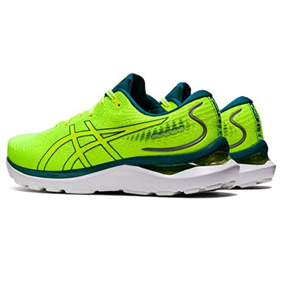 ASICS Men's Gel-Cumulus 24 Running Shoes, 7.5, Safety Yellow/Velvet Pine