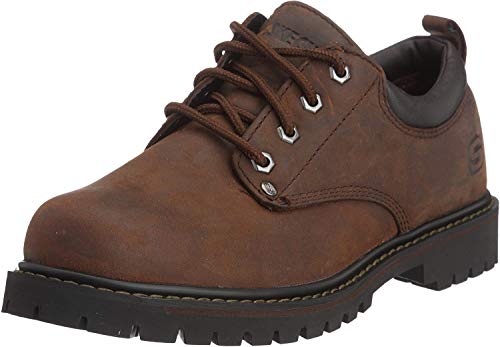 Skechers Men's Tom Cats Utility Shoe Oxford, Dark Brown, 9.5 M US