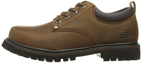 Skechers Men's Tom Cats Utility Shoe Oxford, Dark Brown, 9.5 M US