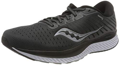 Saucony Men's Guide 13 Road Running Shoe, Black/White, 12.5M