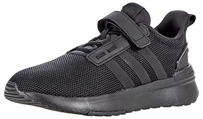 adidas Racer TR21 Running Shoe, Black/Black/Carbon (Cross Strap), 11 US Unisex Little Kid