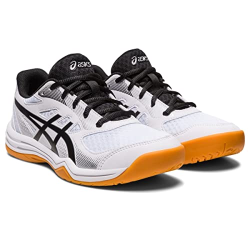 ASICS Kids Upcourt 5 GS Sneakers for Little, and Big Kid - Textile Upper with Lace-Up Closure, and Eye-Catching Design White/Black 3 Little Kid M