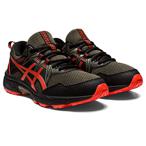 ASICS Kid's Gel-Venture 8 Grade School Running Shoes, 2, Black/Cherry Tomato