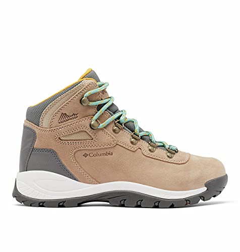 Columbia Women’s Newton Ridge Plus Waterproof Amped Hiking Boot, Waterproof Leather, Oxford Tan/Dusty Green, 10