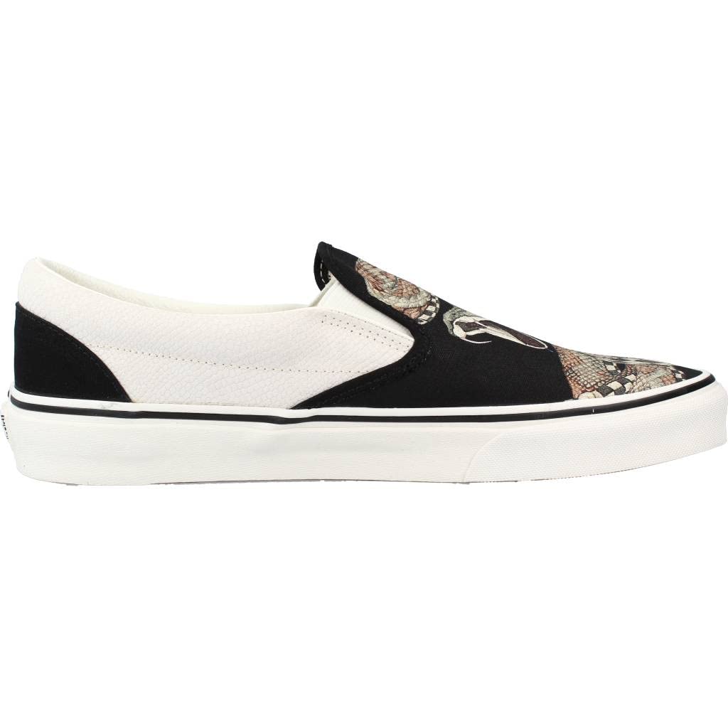 Vans Men's Classic Slip On, (Desert) Snake/Black, Size 6.5