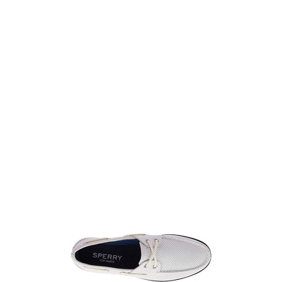 Sperry Mens Leeward 2-Eye Perforated Casual Casual Shoes Shoes, White, 10