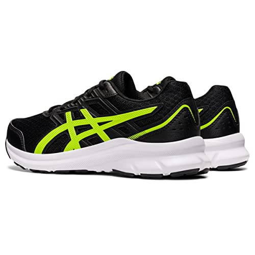 ASICS Kid's JOLT 3 Grade School Running Shoe, 4, Black/Hazard Green