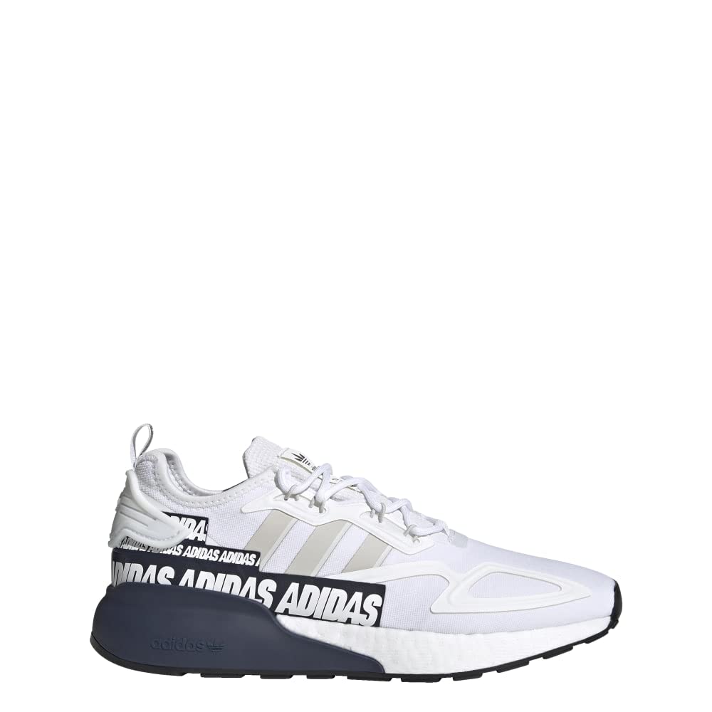 adidas Mens Zx 2K Boost Lace Up Sneakers Shoes Casual - White 10 White-grey-collegiate Navy