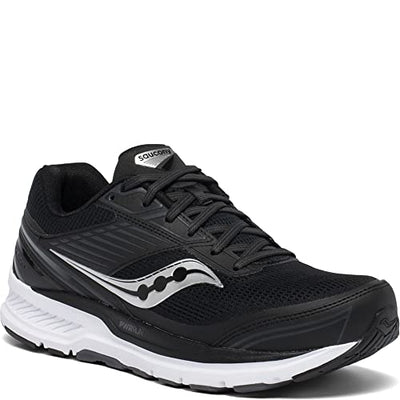 Saucony Women's Echelon 8 Running Shoe, Black/White, 10.5 Wide