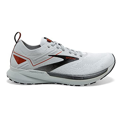 Brooks Ricochet 3 Men's Neutral Running Shoe - White/Grey/Cinnabar - 12.5