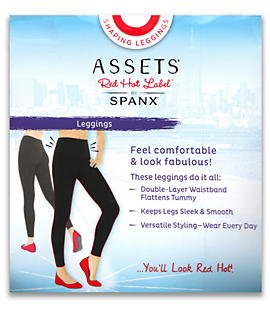 Assets Red Hot By Spanx Shaping Leggings (1663) (1X-Large, Black)