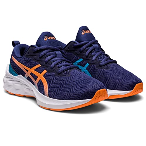 ASICS Kid's NOVABLAST 2 Grade School Running Shoes, 3, Indigo Blue/Sun Peach