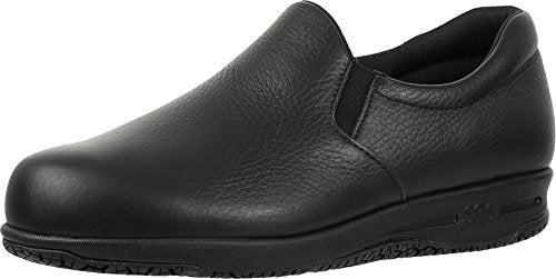 SAS Patriot Non-Slip Comfort Loafer - Shoes for Women - Lightly Cushioned Collar - Round Toe - Leather Uppers Black 6.5 N - Narrow (AA)