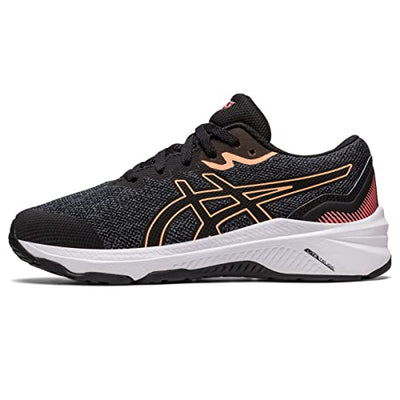 ASICS Kid's GT-1000 11 Grade School Running Shoes, 1, Black/Papaya