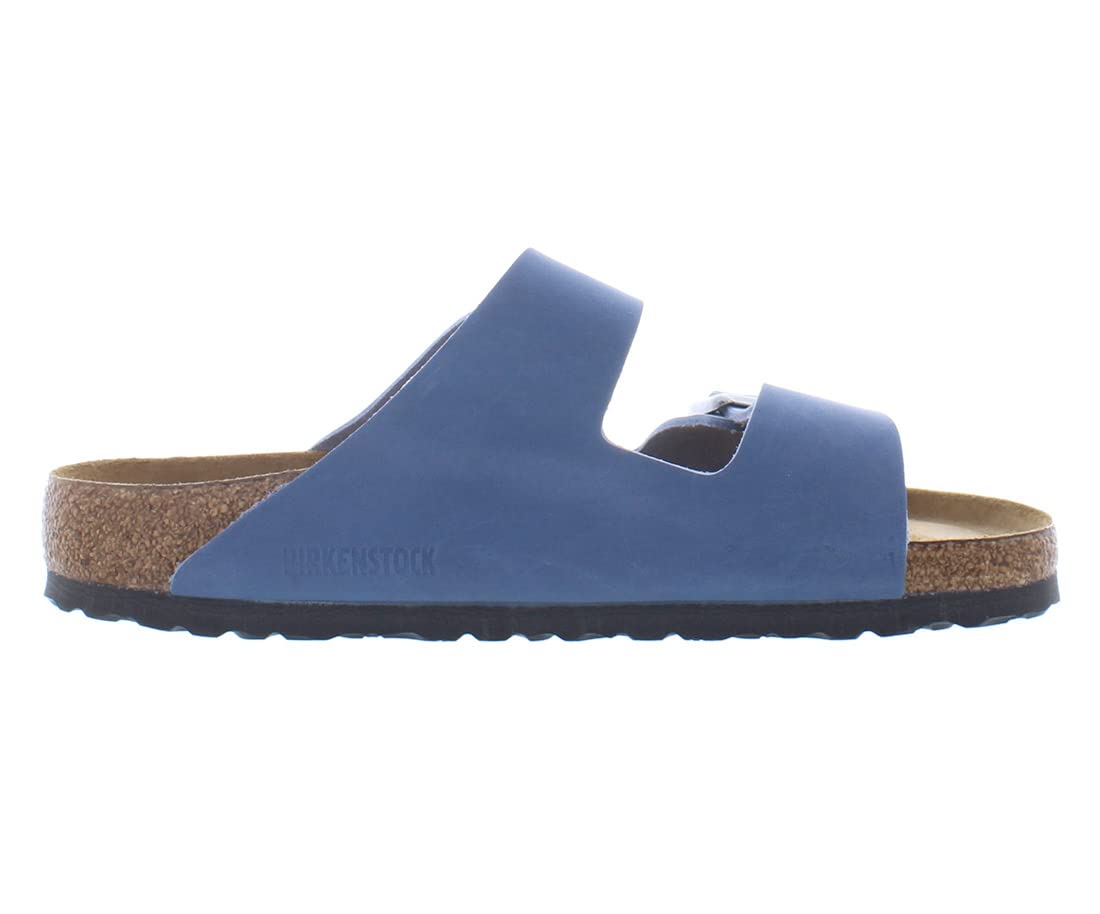 Birkenstock Unisex Arizona Sandal Soft Footbed Dusty Blue Oiled Leather 36 R EU