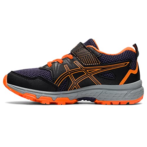 ASICS Kid's PRE Venture 8 Pre-School Running Shoes, 2.5, Black/Shocking Orange