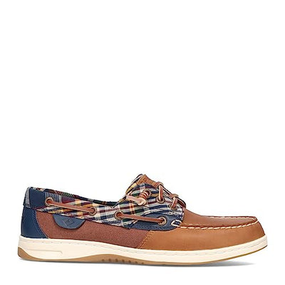 Sperry Rosefish Plaid Tan/Navy 9.5 M (B)