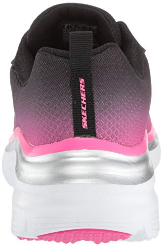 Skechers Women's Fashion Fit - Build Up, Sneakers, Black/Hot Pink, 7.5 US M