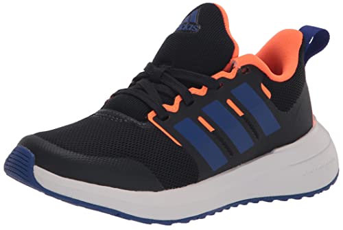 adidas Baby Boy's Fortarun 2.0 Elastic (Toddler) Ink/Lucid Blue/Screaming Orange 7.5 Toddler M