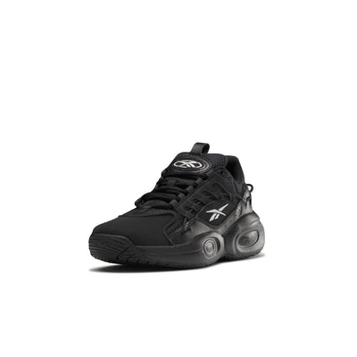 Reebok Unisex-Adult Solution Mid Basketball Shoe 12 Women/10.5 Men Black/Silver Metallic