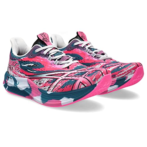 ASICS Women's Noosa TRI 15 Running Shoes, 11, RESTFUL Teal/HOT Pink