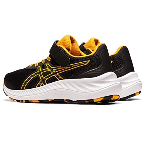 ASICS Kid's PRE Excite 9 Pre-School Running Shoes, 1, Black/Amber