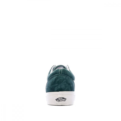 Vans Men's Old Skool Sneaker, (Pig Suede) Jungle Green/Snow White, Size 4