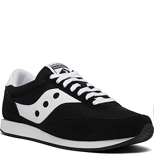 Saucony Men's Hornet Sneaker, Black/White, 9 Medium