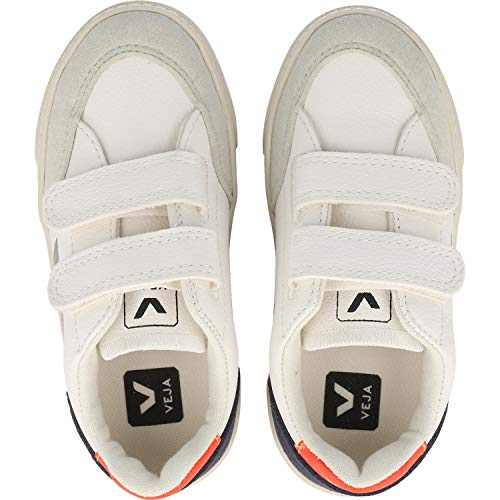 Veja Small V-12 Hook and Loop (Little Kid/Big Kid) Extra White/Multicolor/Nautico Unisex EU 29 (US 12 Little Kid) M