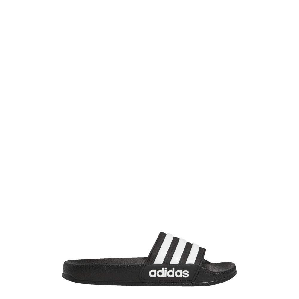 adidas Adilette Shower Slides, Core Black/White/Core Black, 6 US Unisex Big Kid