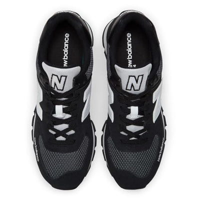 New Balance Classics 574D Rugged Sneakers for Men - Low Top Silhouette and Breathable Textile Lining Black/White 12 D - Medium