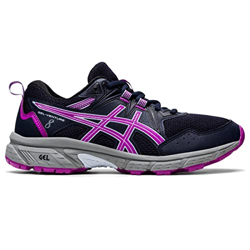 ASICS Kid's Gel-Venture 8 Grade School Running Shoes, 4.5, Midnight/Orchid