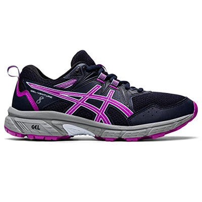 ASICS Kid's Gel-Venture 8 Grade School Running Shoes, 3, Midnight/Orchid