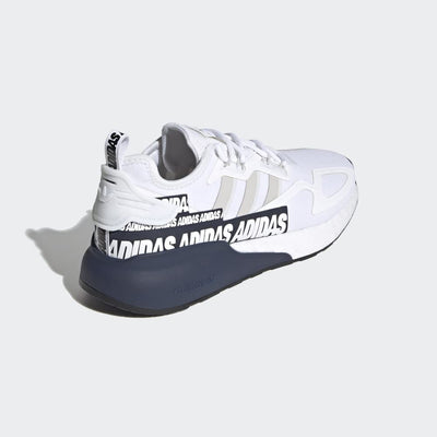 adidas Mens Zx 2K Boost Lace Up Sneakers Shoes Casual - White 10 White-grey-collegiate Navy