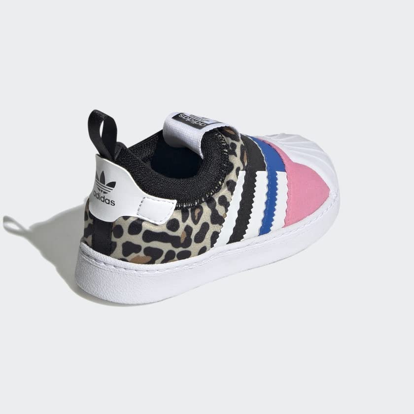 adidas boys Superstar 360 2 9 Toddler Core Black/Cloud White/Bliss Pink