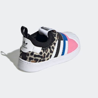 adidas boys Superstar 360 2 9 Toddler Core Black/Cloud White/Bliss Pink