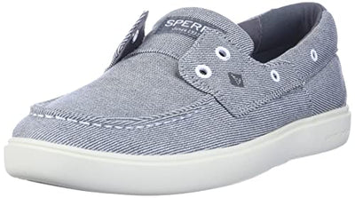 Sperry Men's Outer Banks 2-Eye Boat Shoe, Washed Grey, 8