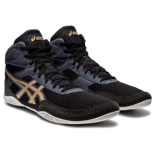 ASICS Men's Matflex 6 Wrestling Shoes, 15, Black/Champagne