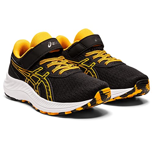 ASICS Kid's PRE Excite 9 Pre-School Running Shoes, 1, Black/Amber