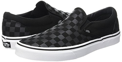 Vans Classic Slip-On Core Classics (Checkerboard) Black/Black Men's 14